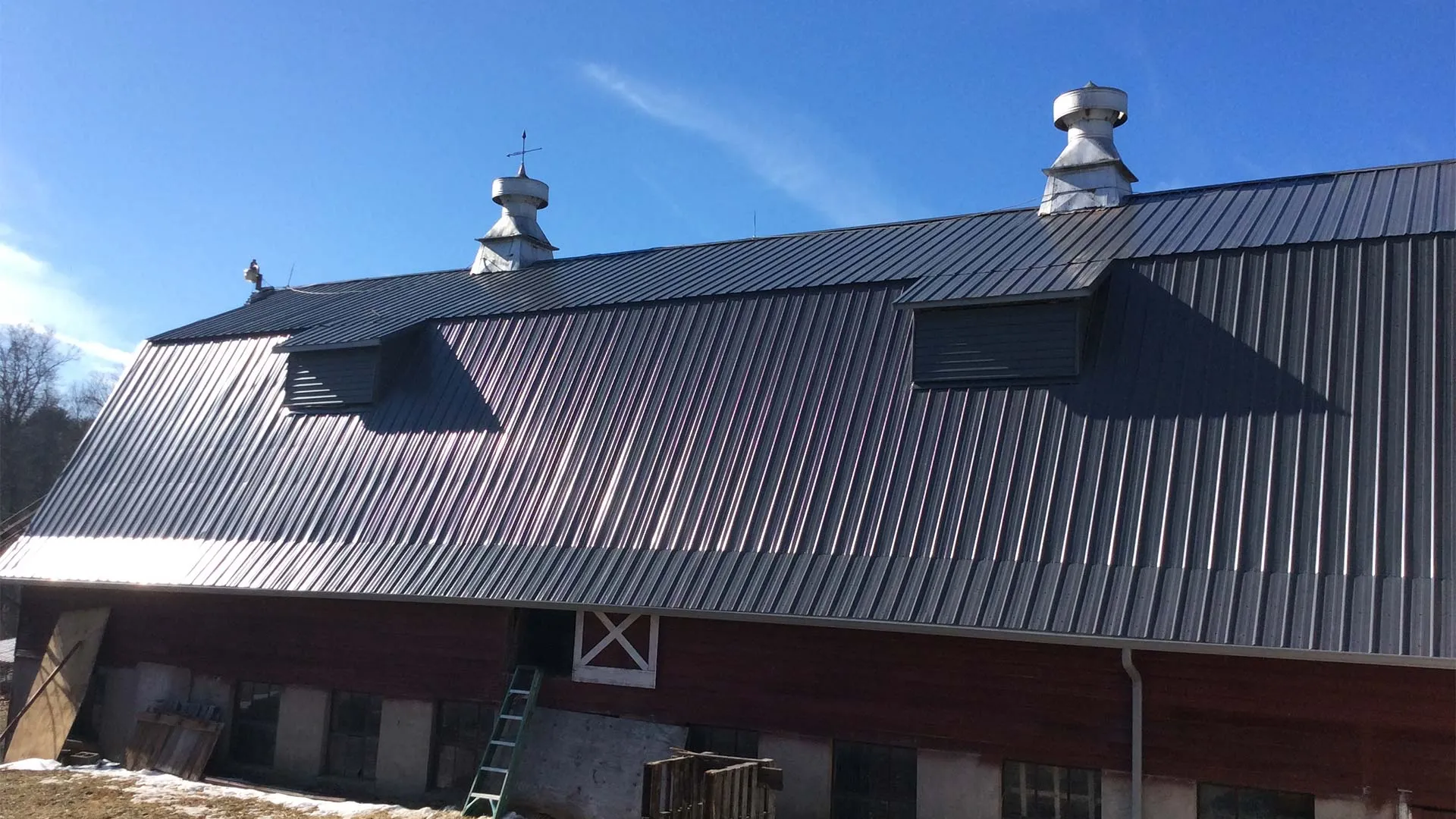barn metal roof installation wind gap pa